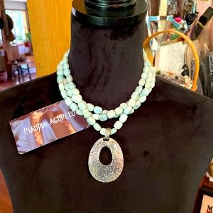 NWT Designer Claudia Agudelo Turquoise Necklace